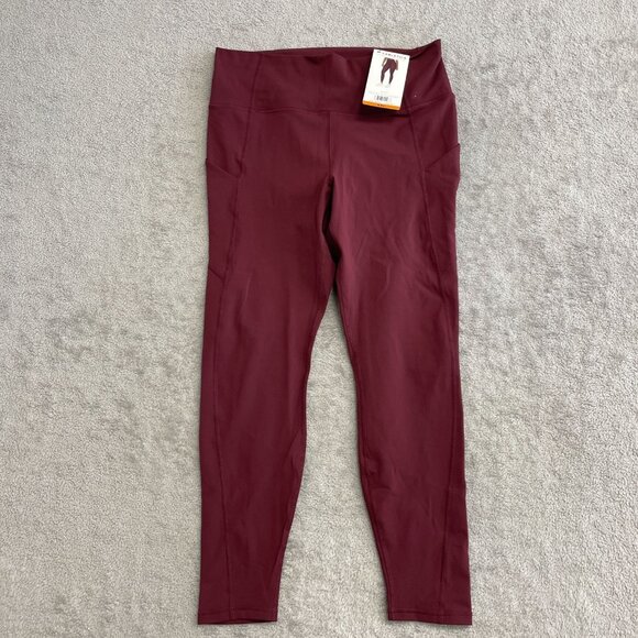 NEW Fabletics Trail Tight Women's XXL Dark Red Legging Pocket Snug Fit - Picture 4 of 11
